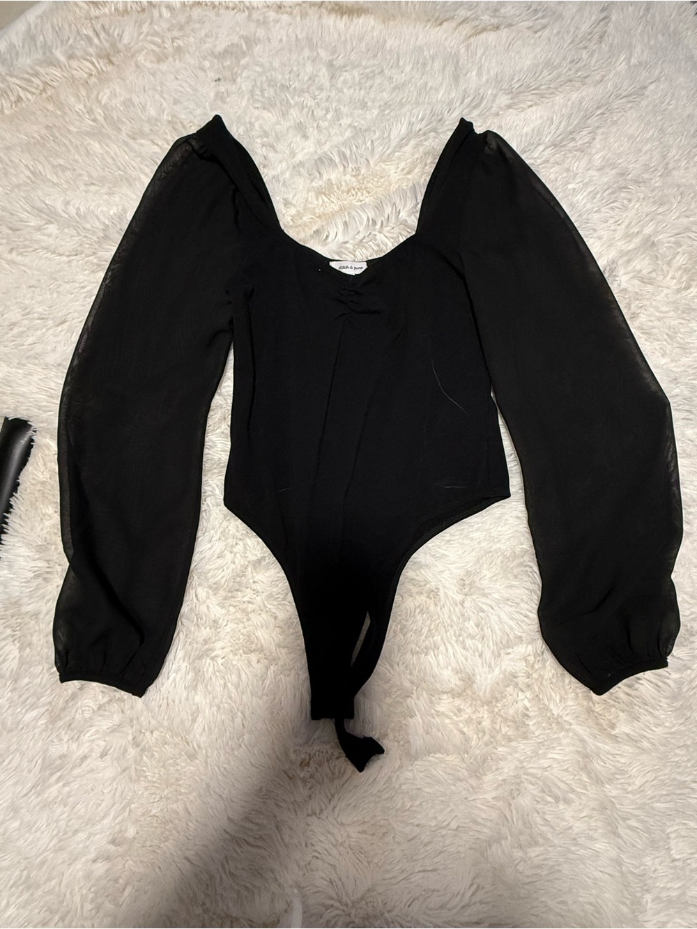 Black Long Sleeve Kids One-Piece Bodysuit